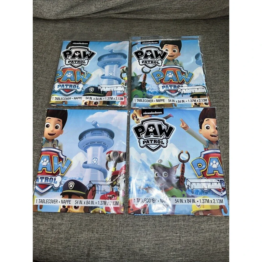 Nickelodeon Paw Patrol Tablecover Party Supplies (Lot of 4) 54 “x 84” New In Pkg